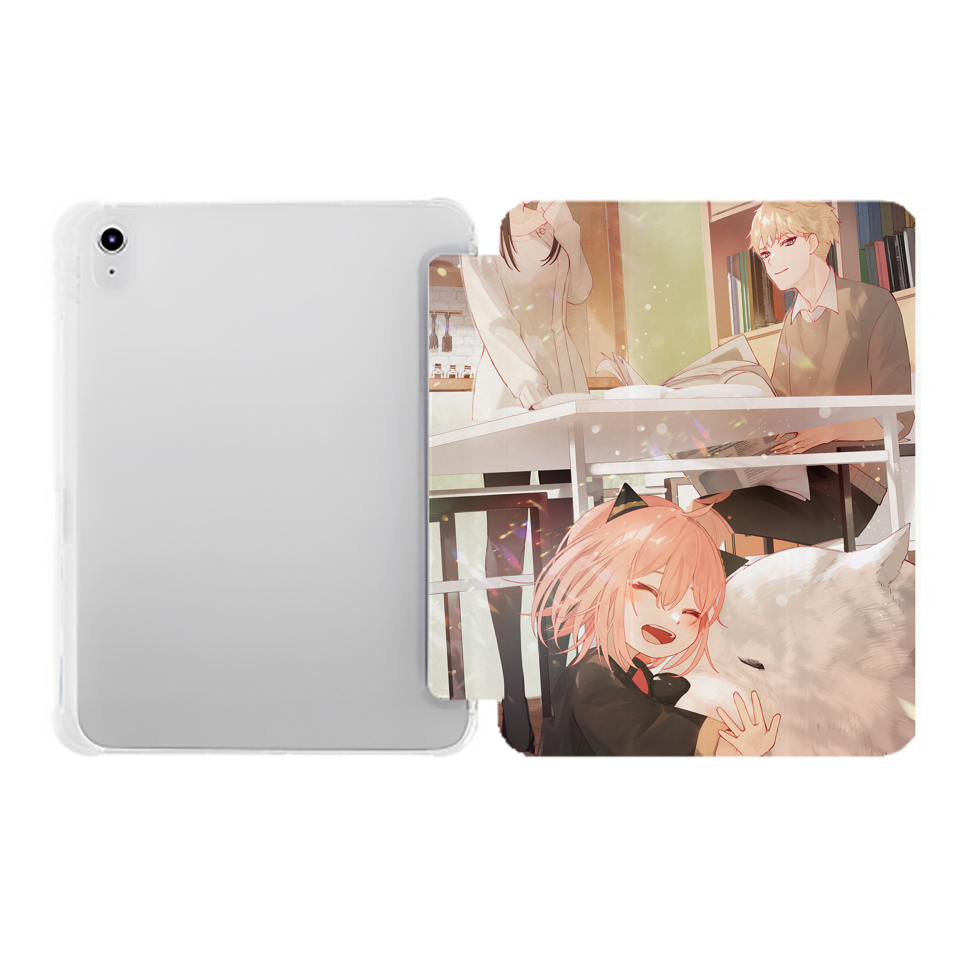 （画像用） SPY×FAMILY间谍家家酒 IPad ケース ペン収納付き 三つ折りスタンド PUレザー×シリコン 対応機種9.5/10.5/10.9インチ